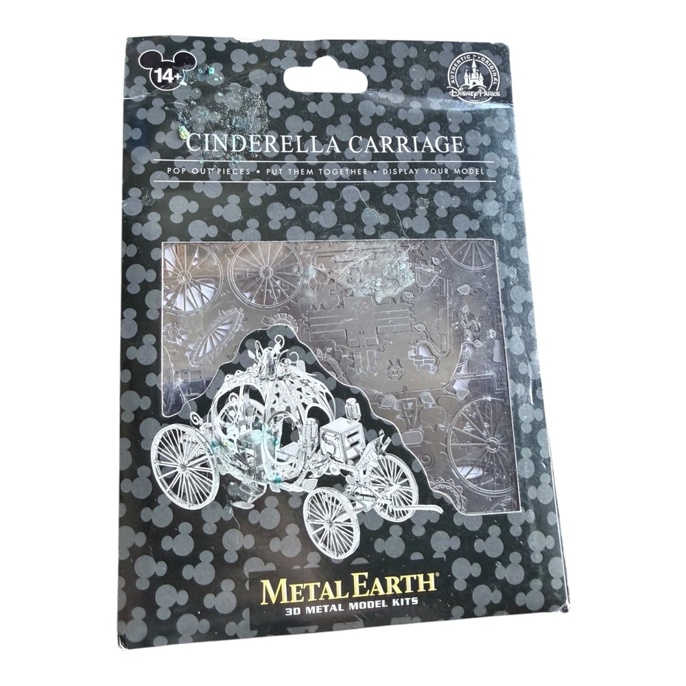 Disney Metal Earth Cinderella Carriage 3D Model‎ Kit Disney Parks Silver NIB